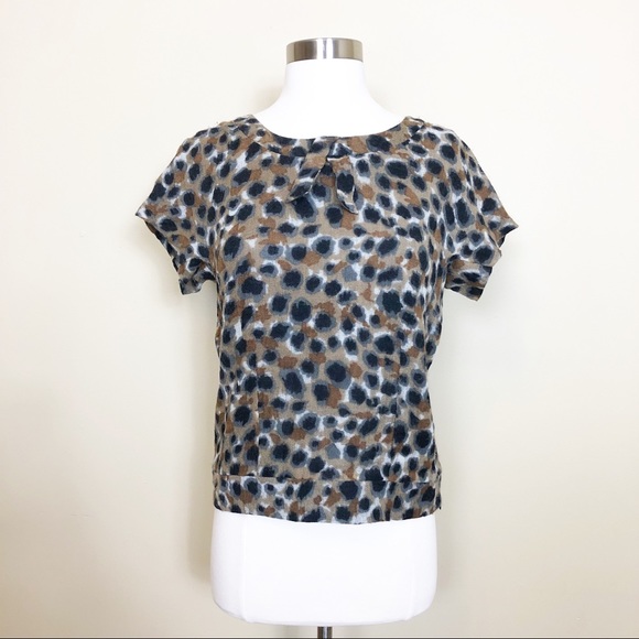 Anthropologie Portrait of a Girl Leopard Wool Top - Picture 2 of 8